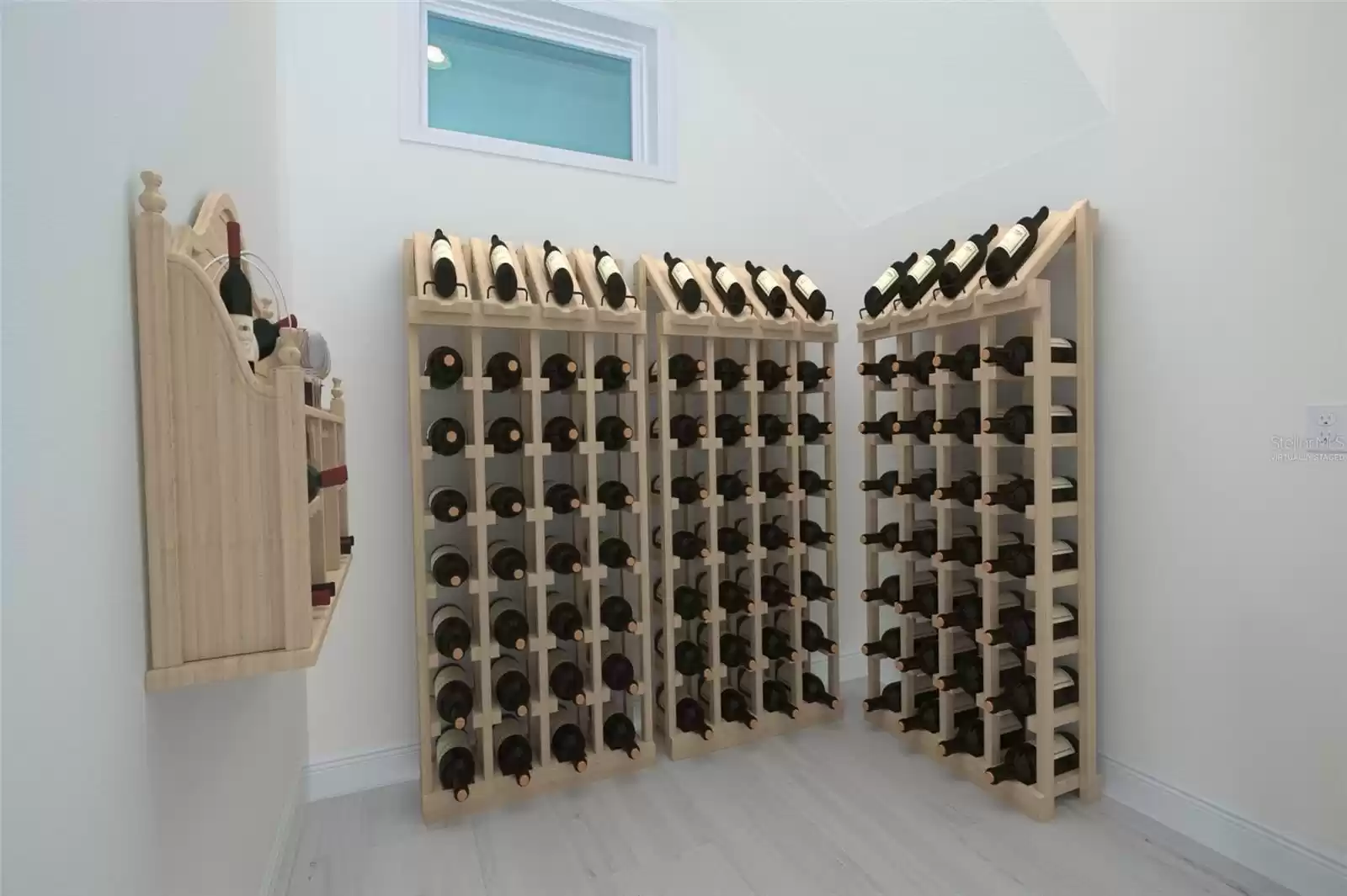 Virtually staged image -Wine Room