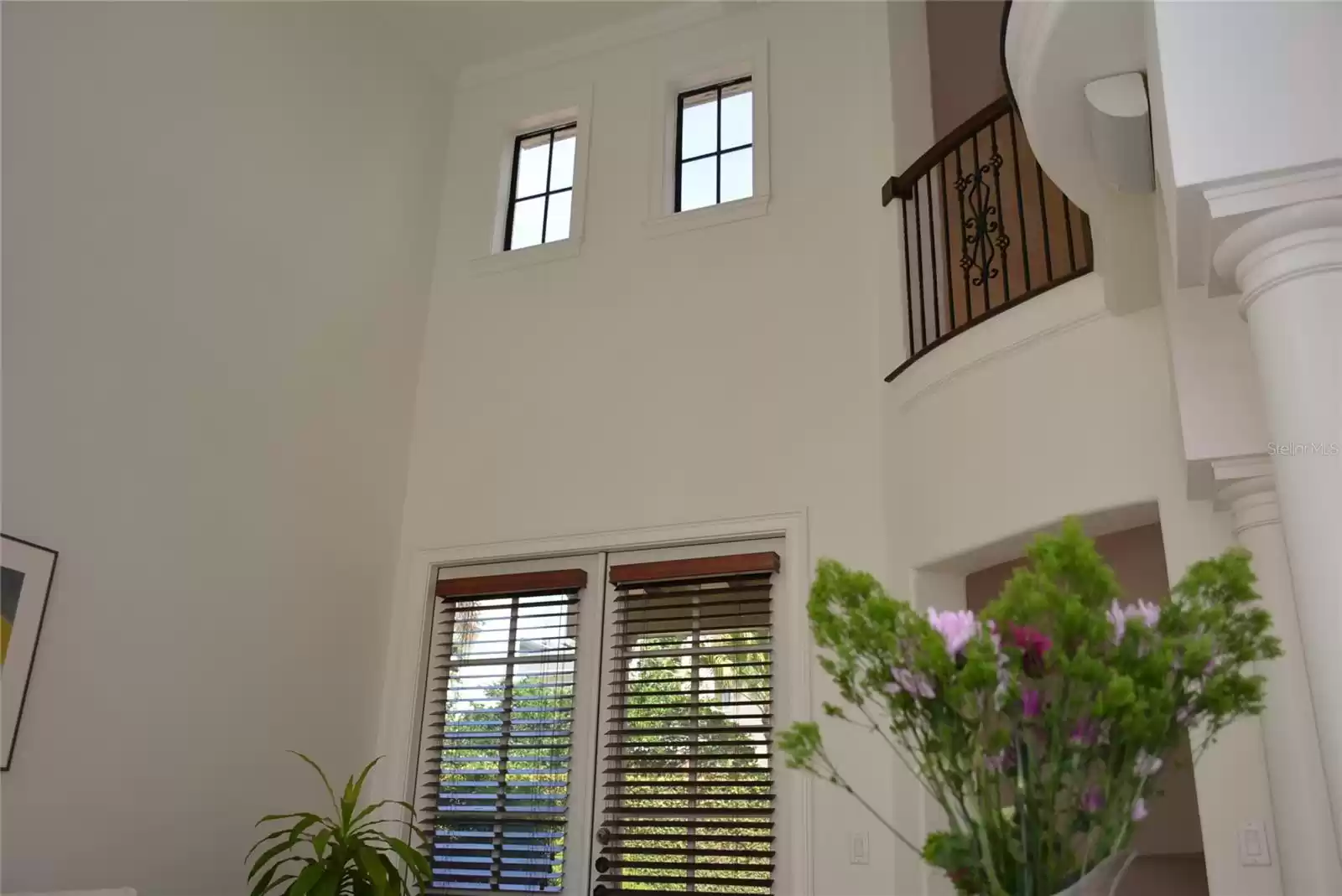 Windows on the front of the house allow additional natural light.