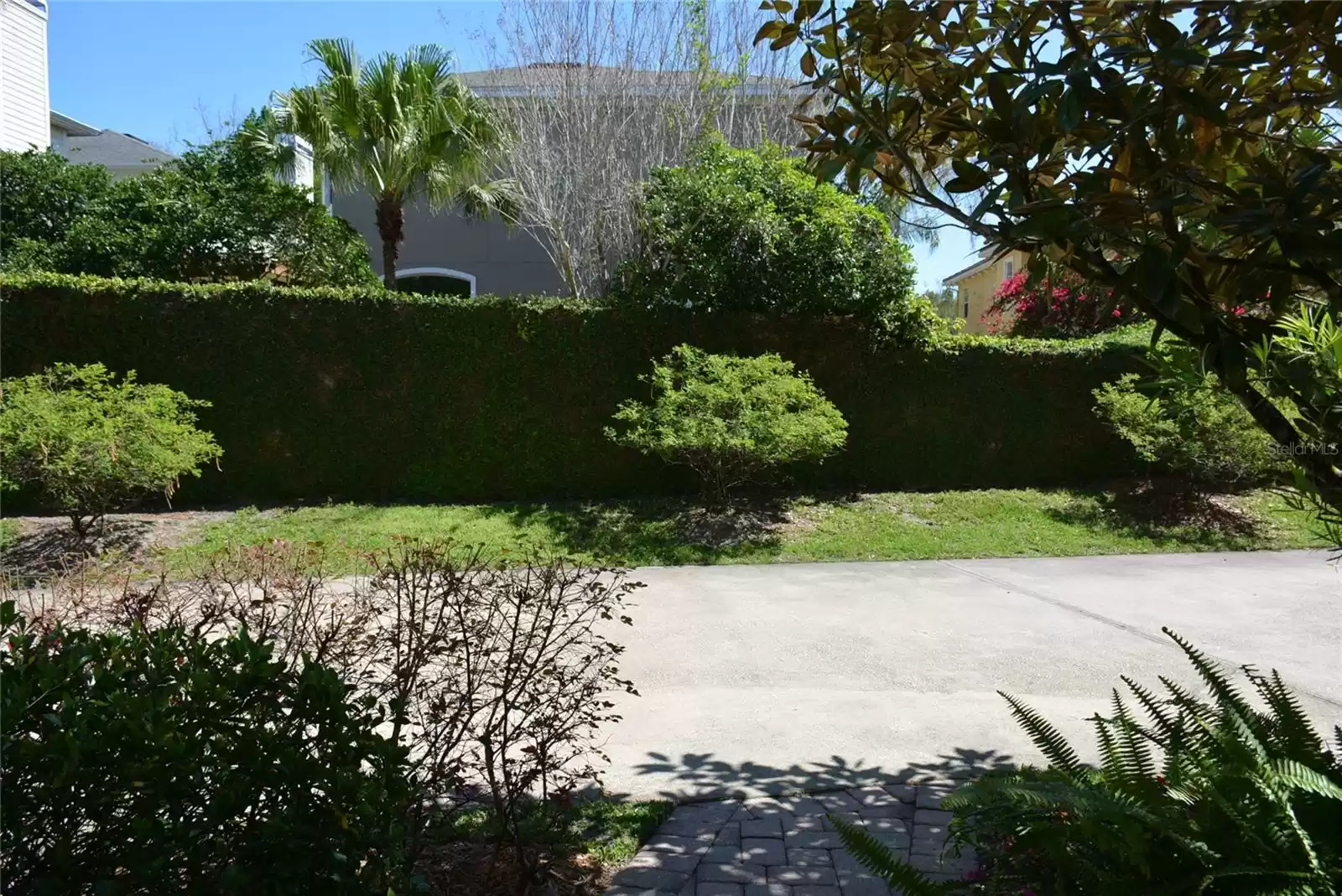 Looking from the front walk to this well manicured community.  Imagine the view once the Crepe Myrtle is blooming!