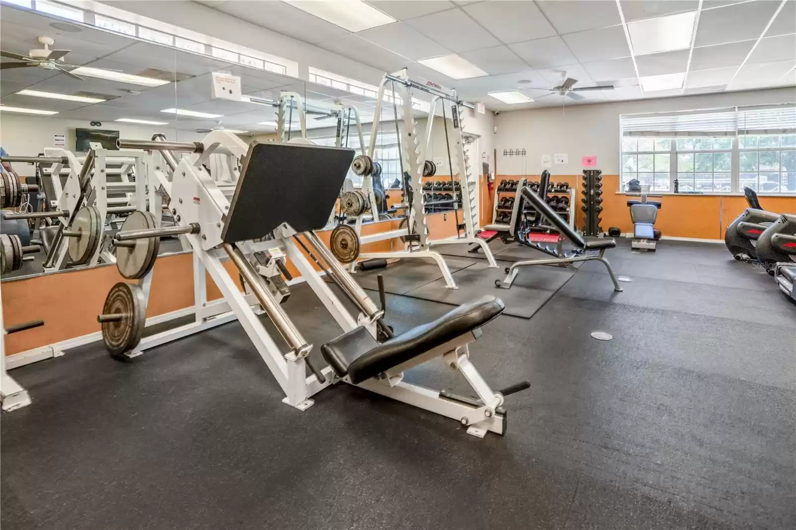fitness center in the clubhouse